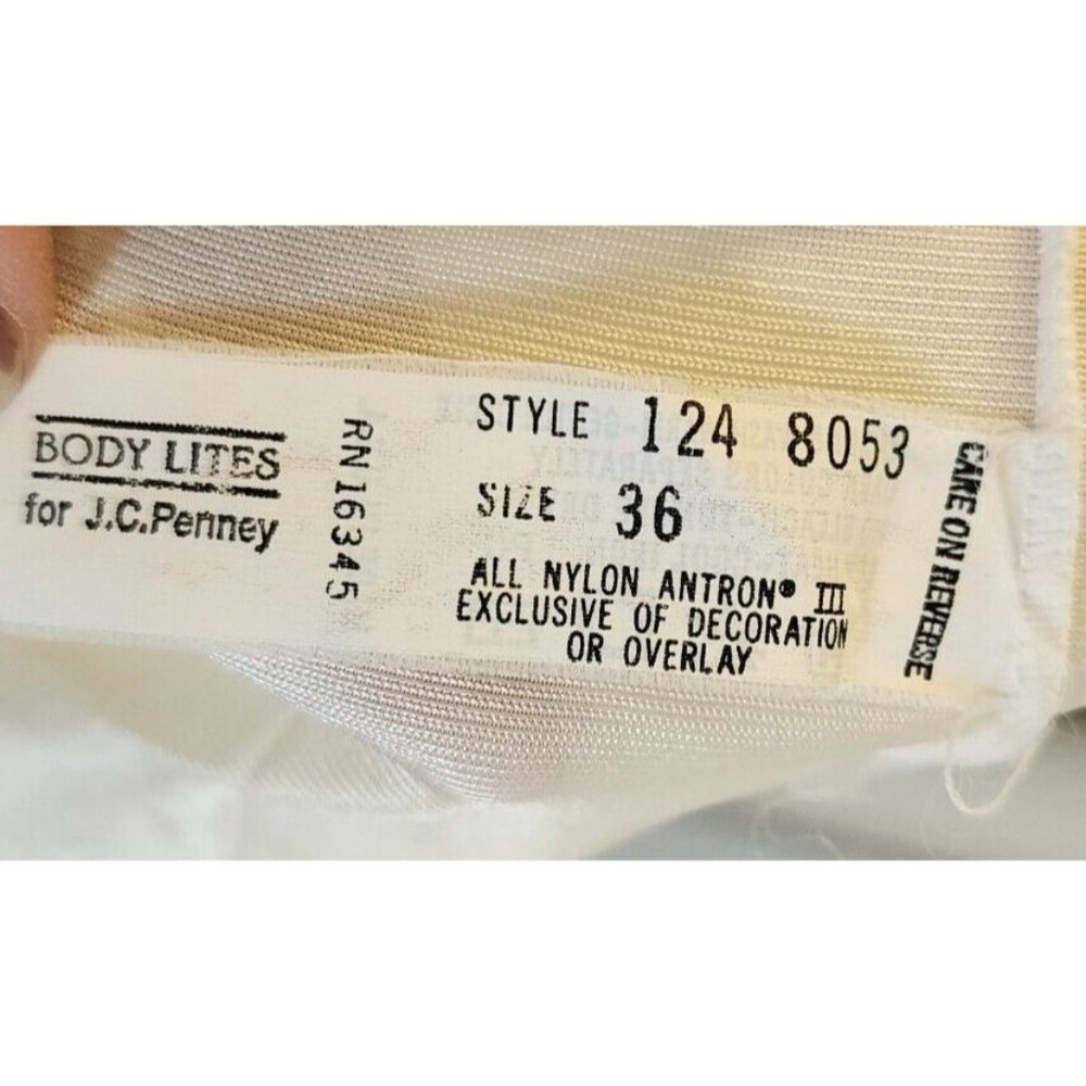 Vtg Body Lites JC Penney's Women's Nylon Sleeveless Cami Camisole Lacy Bust 36 - Picture 7 of 8